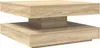 A square coffee table with a two-tiered design and a wood-grain finish. Náhľad obrázku produktu