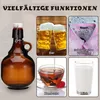 4er Set Bier-Glasflaschen Growler (1 L) – bernsteinfarbene Produktbild-Vorschau 5