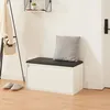 Panca Degerfors con cassetto 80 x 39 x 45 cm bianco/nero Anteprima dell’immagine prodotto 1