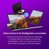 A marketing image showing a laptop, tablet, and a CD case with a disc, all displaying autumn scenery, with a purple background and text overlay. Voir les images du produit