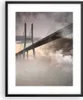 Gerahmtes Poster - Schwarzer Rahmen - Brücke Nebel Wasser - Produktbild-Vorschau 1