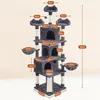 A detailed diagram of a cat tree with dimensions labeled. Podgląd zdjęcia produktu