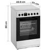 Heinner HFSC-S65MIXFD-SL, Vrijstaand fornuis, Wit, Productafbeelding-voorbeeld 2