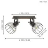Plafonnier, brun, spots réglables, design cage, L 33,5 cm Voir les images du produit 4