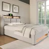 okwish LED Polsterbett 90x200 cm, Einzelbett mit USB, Produktbild-Vorschau 4