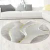 Kurzflorteppich Creme geschwungene Linien modern mit Produktbild-Vorschau 3