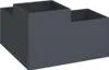 vidaXL Vaso da giardino antracite 80 x 80 x 48 cm acciaio Anteprima dell’immagine prodotto 5