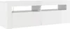 vidaXL TV-Schrank mit LED-Leuchten Hochglanz-Weiß 120x35x40 Produktbild-Vorschau 3