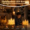Set di 5 candele LED Ikodm, complete di catena luminosa e Anteprima dell’immagine prodotto 3