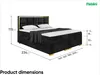 MEBLINI Boxspringbett mit Bettkasten - Gepolstert Produktbild-Vorschau 7