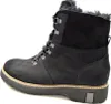 A black leather boot with fur lining is shown from the side against a white background. Anteprima dell’immagine prodotto