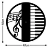 Opviq, Metal- TNL2129, Schwarz, Wanduhren, 48 x 48 cm, 100% Produktbild-Vorschau 3