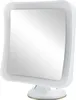 A white cosmetic mirror with LED lighting and a suction cup base is shown against a white background. Produktbild-Vorschau