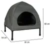 Domček pre psa mačku cestovný stan pelech 60x54x44 cm sivý Náhľad obrázku produktu 7