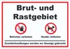 Brut- und Rastgebiet Betreten und Hunde verboten Schild A3 Produktbild-Vorschau 1