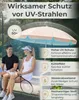Sonnenschirm Ø 160 cm kippbar mit 8 Streben PF 50+ mit Produktbild-Vorschau 2