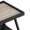 Moderner Couchtisch CUDA 80cm Altholz-Look Metallgestell Produktbild-Vorschau 3