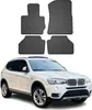 2010-2017 BMW X3 F25 Tappetini in gomma nera 4 pezzi Anteprima dell’immagine prodotto 1