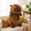 Mascotte grande peluche giocattolo capibara con sciarpa 100 Anteprima dell’immagine prodotto 5