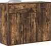 vidaXL Príborník Smoked Oak 88x30x70 cm Inžinierske drevo Náhľad obrázku produktu 2