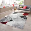 Teppich Rauten Design in rot grau Größe - 60 x 110 cm Produktbild-Vorschau 1