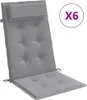 vidaXL Hochlehner-Auflagen 6 Stk. Grau Oxford-Gewebe Produktbild-Vorschau 1