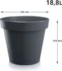 Prosperplast Blumentopf LOFLY aus Kunststoff, Anthrazit, Ø Produktbild-Vorschau 19