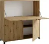 A wooden secretary desk with a fold-down top and two doors. Produktbild-Vorschau