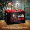 A beer advent calendar with a Christmas theme, featuring Santa Claus playing a guitar and the text 'We wish you a HEAVY X-MAS'. A man in a Santa hat is visible in the background. Produktbild-Vorschau