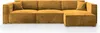 A sectional sofa in a mustard yellow color. Produktbild-Vorschau