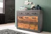 A sideboard with drawers and doors in a room setting. Voir les images du produit