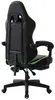 Rear view of a black and green gaming chair. Produktbild-Vorschau