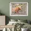 MuchoWow® Wandteppich Wandbehang Schottisches Hochlandrind Produktbild-Vorschau 4