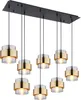 Globo Lighting Hängeleuchte Metall schwarz matt, 8x E27 Produktbild-Vorschau 1