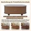 A product image with descriptive text and multiple views of a coffee table. Voir les images du produit