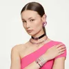 Swarovski Matrix Tennis, ronde slijpsel, roze, rhodine Productafbeelding-voorbeeld 6