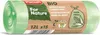 A roll of green biodegradable garbage bags with packaging. Voir les images du produit