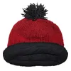 Wollmütze mit Bommel - rot - schwarz - warme Strickmütze - Produktbild-Vorschau 6