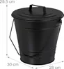 relaxdays Ascheeimer mit Deckel 7 Liter Produktbild-Vorschau 4