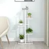 vidaXL Stojan na kvety 5 poschodí 43x22x98 cm biely kov Náhľad obrázku produktu 2