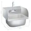 vidaXL Gastro-Handwaschbecken mit Wasserhahn Edelstahl Produktbild-Vorschau 4