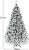 A full shot of a flocked artificial Christmas tree on a white background. Produktbild-Vorschau