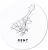 MuchoWow® Mauspad Mousepad Karte - Gent - Belgien - Schwarz Produktbild-Vorschau 1