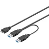 goobay Kabel USB 3.0 Dual Power SuperSpeed czarny 0,3 m Podgląd zdjęcia produktu 2