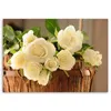 Leinwandbild gelbe und weiße rosen 100x70 cm Feeby beige Produktbild-Vorschau 3