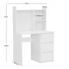 Písací stôl na počítač ComfortCove, biely, 90 cm, s Náhľad obrázku produktu 3