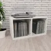 vidaXL Boîte de rangement pour disques vinyles blanc Voir les images du produit 14