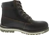 A side view of a brown leather work boot. Voir les images du produit