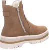 A side view of a brown and beige boot. Produktbild-Vorschau