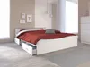 Lit avec 2 tiroirs & 1 étagère - 140 x 190 cm - Blanc - Voir les images du produit 2